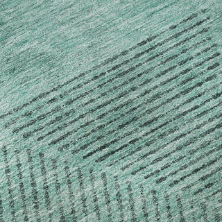 Piper Looms Mayfield Geometric AMF777 Teal Machine Washable Area Rug Swatch Image