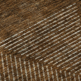 Piper Looms Mayfield Geometric AMF777 Terracotta Machine Washable Area Rug Swatch Image
