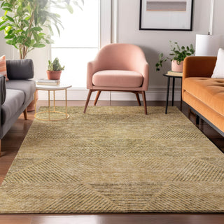Piper Looms Mayfield Geometric AMF777 Wheat Machine Washable Area Rug Lifestyle Image Feature