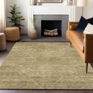 Piper Looms Mayfield Geometric AMF777 Wheat Machine Washable Area Rug Lifestyle Image Feature