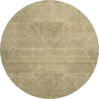 Piper Looms Mayfield Geometric AMF777 Wheat Machine Washable Area Rug Round Main Image