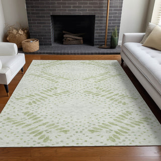 Piper Looms Mayfield Floral AMF778 Aloe Machine Washable Area Rug Lifestyle Image Feature