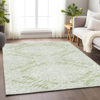 Piper Looms Mayfield Floral AMF778 Aloe Machine Washable Area Rug Lifestyle Image Feature