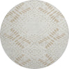 Piper Looms Mayfield Floral AMF778 Beige Machine Washable Area Rug Round Main Image
