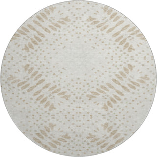 Piper Looms Mayfield Floral AMF778 Beige Machine Washable Area Rug Round Main Image