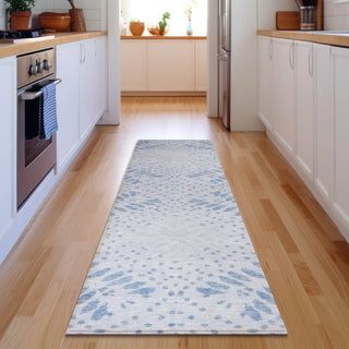 Piper Looms Mayfield Floral AMF778 Blue Machine Washable Area Rug Runner Lifestyle Image Feature