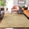 Piper Looms Mayfield Floral AMF778 Gold Machine Washable Area Rug Lifestyle Image Feature