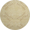 Piper Looms Mayfield Floral AMF778 Gold Machine Washable Area Rug Round Main Image