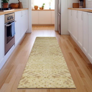 Piper Looms Mayfield Floral AMF778 Gold Machine Washable Area Rug Runner Lifestyle Image Feature