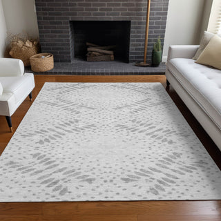 Piper Looms Mayfield Floral AMF778 Gray Machine Washable Area Rug Lifestyle Image Feature