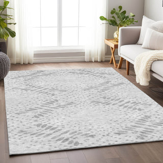 Piper Looms Mayfield Floral AMF778 Gray Machine Washable Area Rug Lifestyle Image Feature