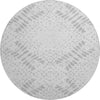 Piper Looms Mayfield Floral AMF778 Gray Machine Washable Area Rug Round Main Image