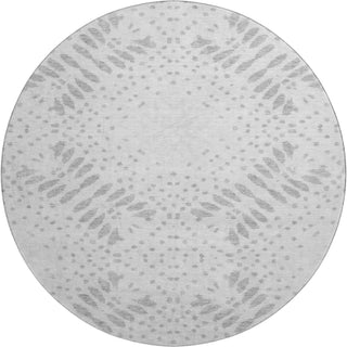 Piper Looms Mayfield Floral AMF778 Gray Machine Washable Area Rug Round Main Image