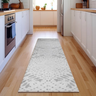 Piper Looms Mayfield Floral AMF778 Gray Machine Washable Area Rug Runner Lifestyle Image Feature
