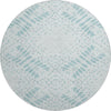 Piper Looms Mayfield Floral AMF778 Teal Machine Washable Area Rug Round Main Image