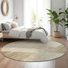Piper Looms Mayfield Modern AMF779 Beige Machine Washable Area Rug Round Lifestyle Image Feature