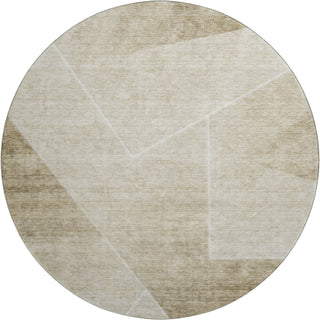 Piper Looms Mayfield Modern AMF779 Beige Machine Washable Area Rug Round Main Image