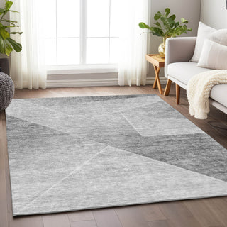 Piper Looms Mayfield Modern AMF779 Gray Machine Washable Area Rug Lifestyle Image Feature