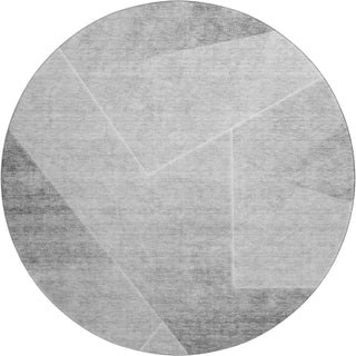 Piper Looms Mayfield Modern AMF779 Gray Machine Washable Area Rug Round Main Image