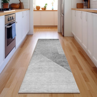 Piper Looms Mayfield Modern AMF779 Gray Machine Washable Area Rug Runner Lifestyle Image Feature