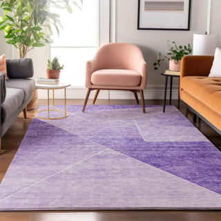 Piper Looms Mayfield Modern AMF779 Purple Machine Washable Area Rug Lifestyle Image Feature