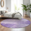 Piper Looms Mayfield Modern AMF779 Purple Machine Washable Area Rug Round Lifestyle Image Feature