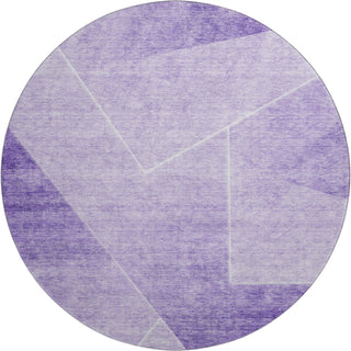 Piper Looms Mayfield Modern AMF779 Purple Machine Washable Area Rug Round Main Image