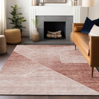 Piper Looms Mayfield Modern AMF779 Salmon Machine Washable Area Rug Lifestyle Image Feature