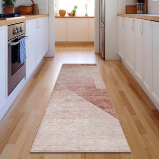 Piper Looms Mayfield Modern AMF779 Salmon Machine Washable Area Rug Runner Lifestyle Image Feature