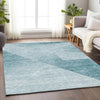 Piper Looms Mayfield Modern AMF779 Teal Machine Washable Area Rug Lifestyle Image Feature