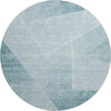 Piper Looms Mayfield Modern AMF779 Teal Machine Washable Area Rug Round Main Image