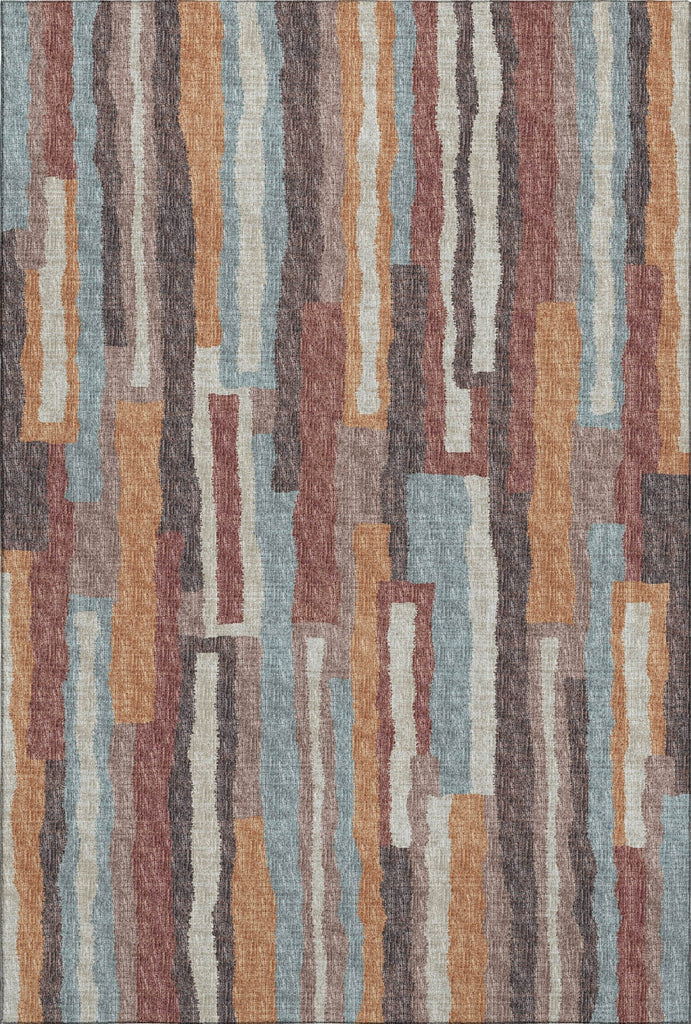 Piper Looms Mayfield Vertical Bars AMF78 Paprika Machine Washable Area Rug main image