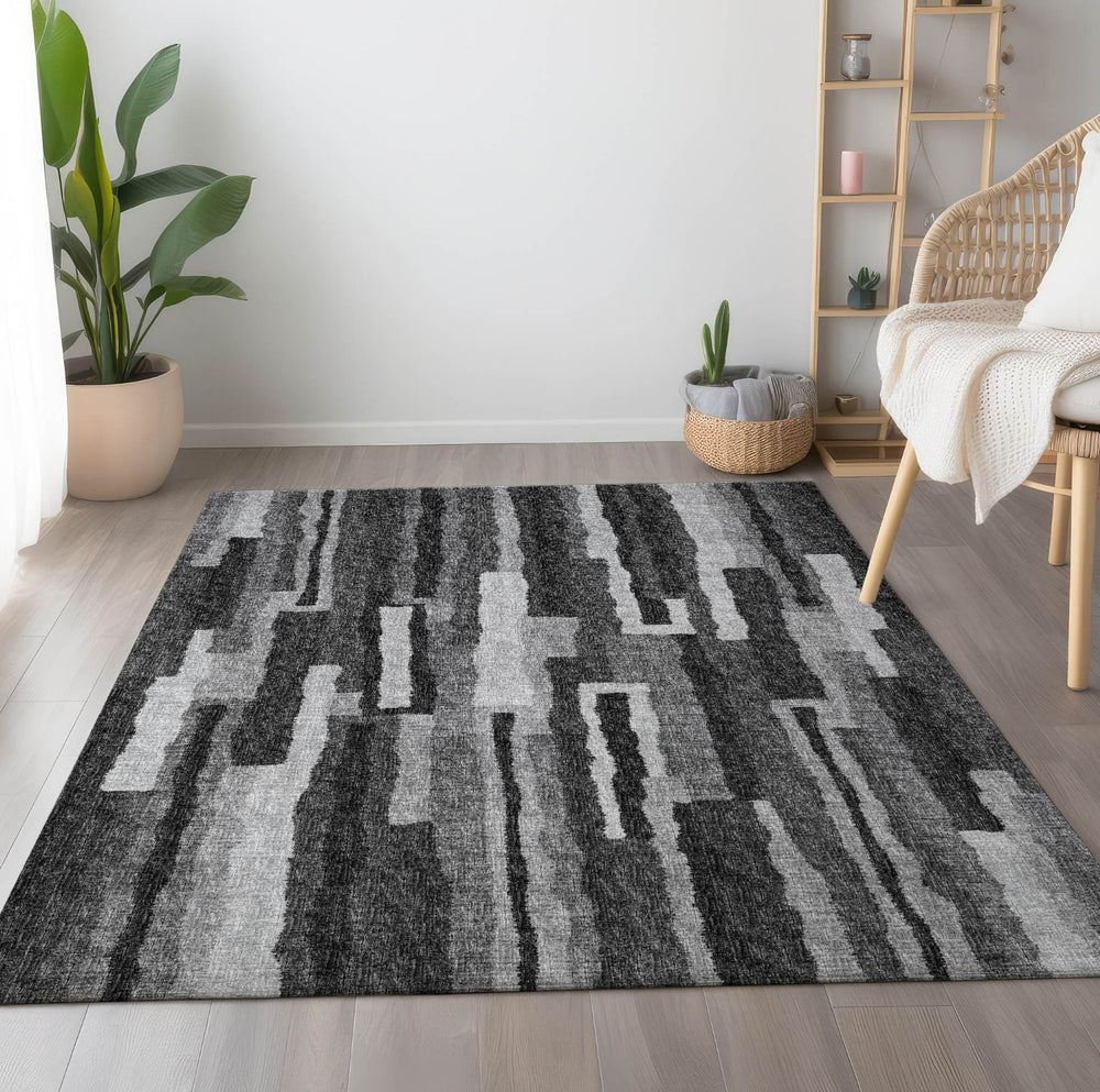 Piper Looms Mayfield Vertical Bars AMF78 Shadow Machine Washable Area Rug Lifestyle Image Feature