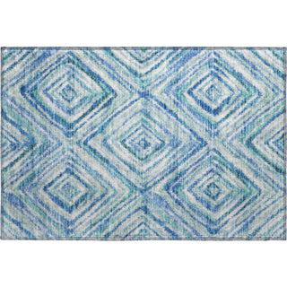 Piper Looms Mayfield Diamonds AMF780 Blue Machine Washable Area Rug Scatter Main Image