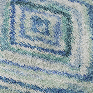Piper Looms Mayfield Diamonds AMF780 Blue Machine Washable Area Rug Swatch Image
