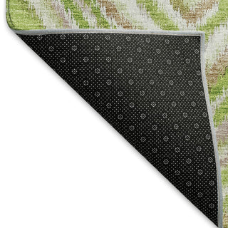 Piper Looms Mayfield Diamonds AMF780 Green Machine Washable Area Rug Backing Image