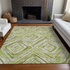 Piper Looms Mayfield Diamonds AMF780 Green Machine Washable Area Rug Lifestyle Image Feature