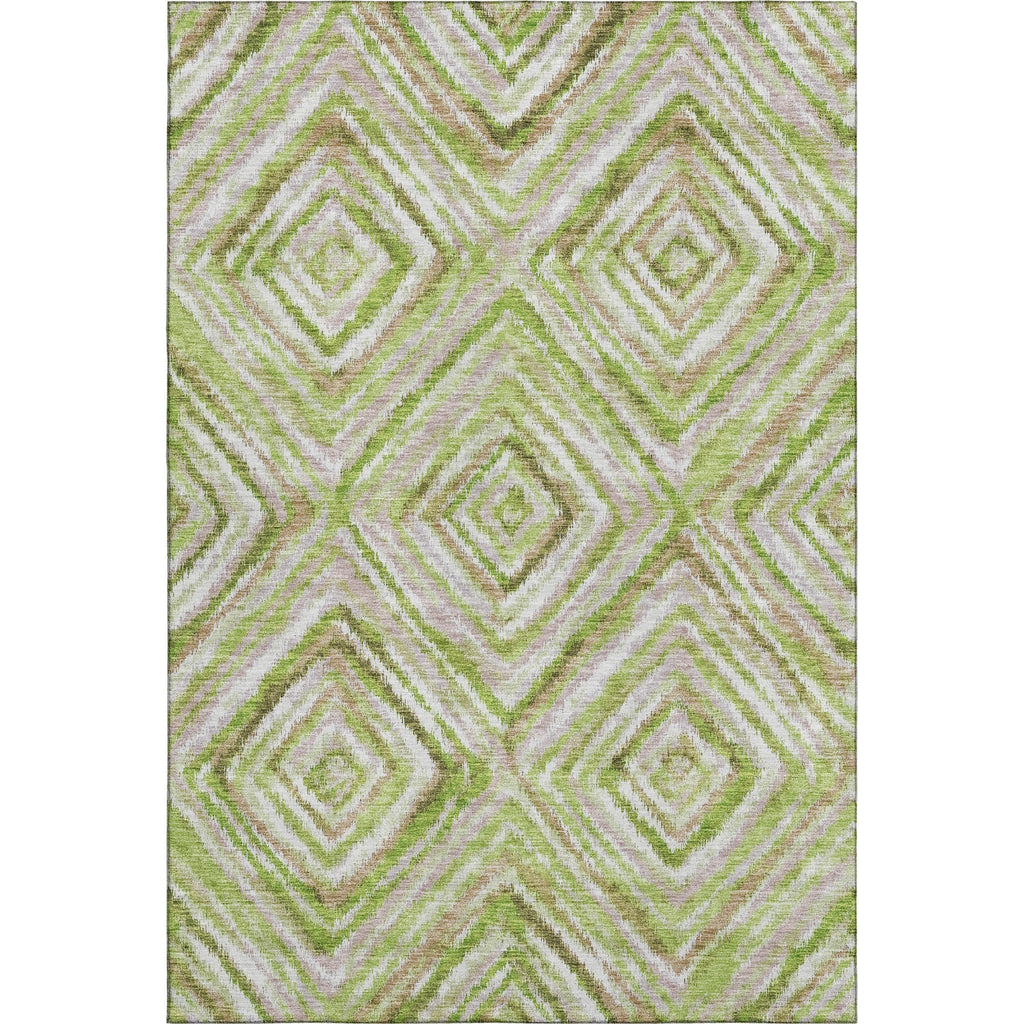 Piper Looms Mayfield Diamonds AMF780 Green Machine Washable Area Rug main image