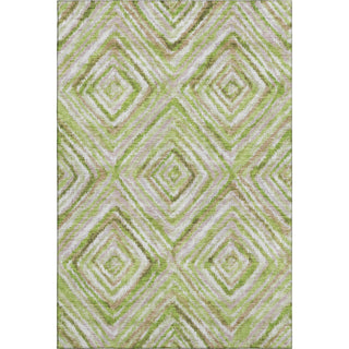 Piper Looms Mayfield Diamonds AMF780 Green Machine Washable Area Rug main image