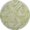 Piper Looms Mayfield Diamonds AMF780 Green Machine Washable Area Rug Round Main Image