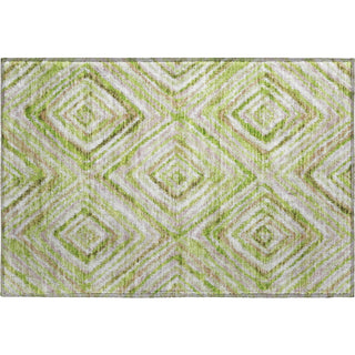 Piper Looms Mayfield Diamonds AMF780 Green Machine Washable Area Rug Scatter Main Image