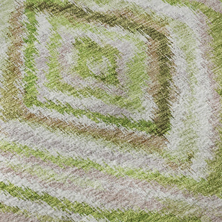 Piper Looms Mayfield Diamonds AMF780 Green Machine Washable Area Rug Swatch Image