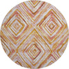 Piper Looms Mayfield Diamonds AMF780 Orange Machine Washable Area Rug Round Main Image