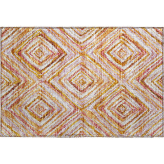 Piper Looms Mayfield Diamonds AMF780 Orange Machine Washable Area Rug Scatter Main Image