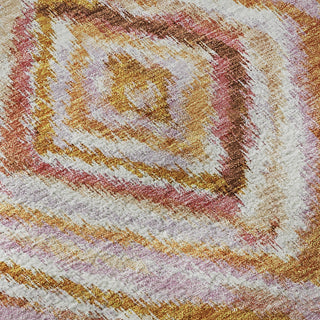 Piper Looms Mayfield Diamonds AMF780 Orange Machine Washable Area Rug Swatch Image