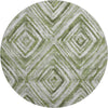 Piper Looms Mayfield Diamonds AMF781 Aloe Machine Washable Area Rug Round Main Image