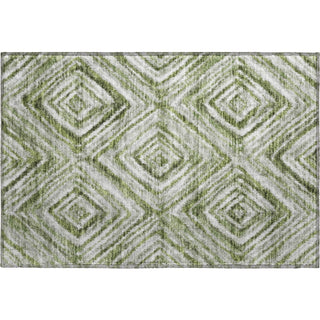 Piper Looms Mayfield Diamonds AMF781 Aloe Machine Washable Area Rug Scatter Main Image