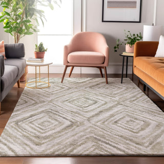 Piper Looms Mayfield Diamonds AMF781 Beige Machine Washable Area Rug Lifestyle Image Feature