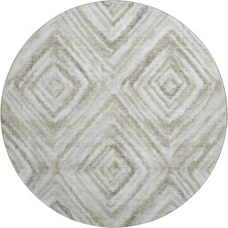 Piper Looms Mayfield Diamonds AMF781 Beige Machine Washable Area Rug Round Main Image