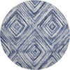 Piper Looms Mayfield Diamonds AMF781 Blue Machine Washable Area Rug Round Main Image